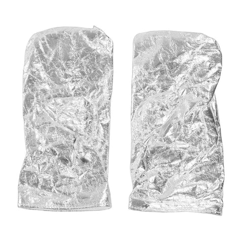 Heavy Duty Aluminum Foil Heat Insulated Suit Takes The Heat At 1200 Degrees Fire Retardant industrial gloves for thermal protection.