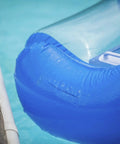 Inflatable blue pool float in water, showcasing the versatility of Crystal Clear Duct Tape 1.88 Inch by 9 Yard Heavy Duty All Purpose Tape.