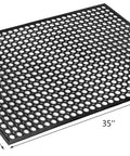 Heavy Duty Rubber Door Mat 36 By 24 Inches Grippy Non Slip Drainage Floor Mat For Entryway Kitchen Bar Indoor Outdoor Wet Areas Great For Front Porch Mudroom Garage And Backyard Weather Resistant And Easy To Clean
