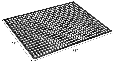 Heavy Duty Rubber Door Mat 36 By 24 Inches Grippy Non Slip Drainage Floor Mat For Entryway Kitchen Bar Indoor Outdoor Wet Areas Great For Front Porch Mudroom Garage And Backyard Weather Resistant And Easy To Clean