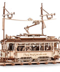 3D Wooden Puzzle Model Car Kit For Adults Build A Classic Tram Train Set With Realistic Rails And Real Wood Finish Hands On Toy Gift Idea For Christmas Fathers Day Birthday Dope Build Experience, wooden tram on rails