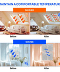 Self Adhesive Double Bubble Foil Insulation Tape 6 Inch By 26 Foot Reflective Roll temperature control before and after.