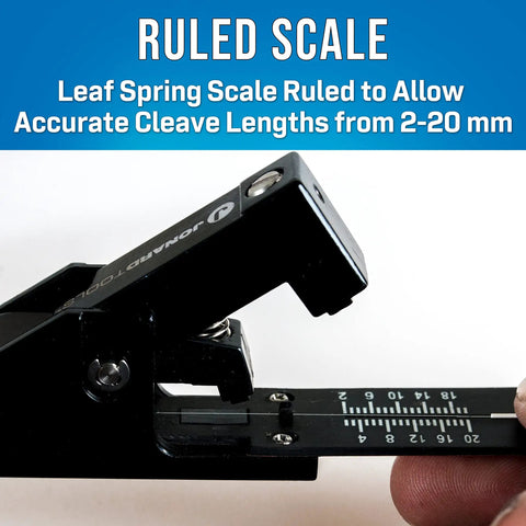 Fiber Cleaver For 250 Micron And 900 Micron Fibers With Carbide Blade, 6000 Cleaves featuring ruled scale from 2-20 mm.
