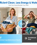 Game Changer Compact Twin Tub Portable Washing Machine With Fast Spin Dryer And Simple Dial Controls Lightweight semi automatic laundry combo shown with a woman holding clean laundry.