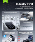 Slick Bluetooth Thermal Label Printer With Intuitive Touchscreen For Quick 4x6 Shipping Labels And Smooth Inventory Workflow, showing its features.