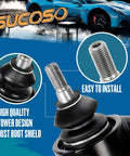 Close-up of 2 To 4 Inch Lift Upper Control Arms With Ball Joints Kit showing dust boot shield and installation features.