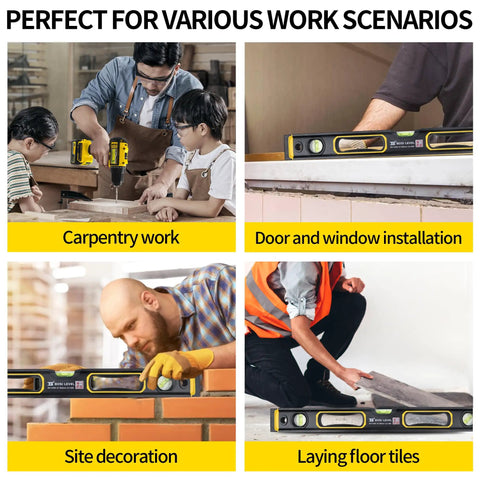 Heavy Duty 32 Inch Magnetic Bubble Level With Boss Level Magnet Grip And Kickass Aluminum Body For Ninja Level Accuracy On Every Diy Renovation Gig Or Construction Project