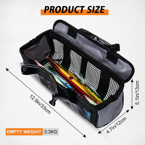 Fishing Jig Bag Portable Lure Storage Tackle Gear For Saltwater And Freshwater Jigs Holds Lead Vertical Jigs Safely