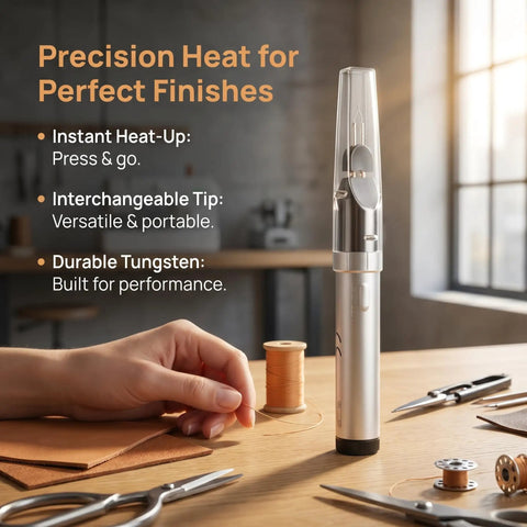 Dang Handy Tungsten Thread Burner Craft Pen For Trimming Frayed Ends Quick with durable tungsten design on crafting table.