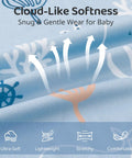 Lightweight Baby Sleep Sack Cozy As A Cloud 0.5 Tog Wearable Blanket For 0 To 6 Months fabric close-up, Blue Whale print