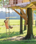 Child climbing Rope Ladder For Kids Climbing Obstacle Course With Sturdy Wood Beams And Top Hooks, Playground Playset Accessory