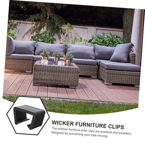 12 Pack Garden Furniture Clips For Patio Sofas And Outdoor Sectionals Wicker Chair Fasteners on deck with grey cushions