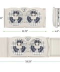 Dual Blade Digital Window Fan With Programmable Thermostat For Home Cooling, two speed modes, expandable side panels, top view