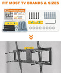 TV Mount Lag Bolt Kit With M8x70mm Lag Bolts, Washers, Heavy Duty Anchors For Wood Studs Or Concrete Brick Walls, Includes Allen Key And Bubble Level For Quick, Easy Install.