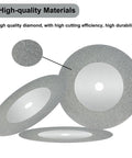 Pro Grade 3 Pack 60Mm Diamond Cutting Discs With Quarter Inch Shank Mandrel And Screwdriver For Rotary Drills, high-quality diamond blades.