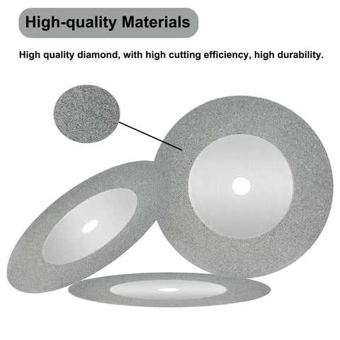 Pro Grade 3 Pack 60Mm Diamond Cutting Discs With Quarter Inch Shank Mandrel And Screwdriver For Rotary Drills, high-quality diamond blades.