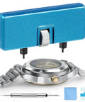 Watch Battery Replacement Kit With Back Opener And Spring Bar Tool, Rotate Open Case, Strap Removal, Case Opener, Anti Scratch Film Pack