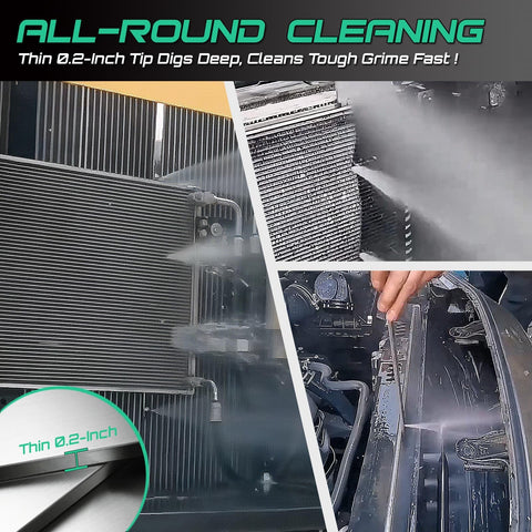 Dual Size Radiator Cleaning Wand Set 47 Inch And 24 Inch Stainless Steel 4500 PSI Radiator Cleaner cleaning radiator fins