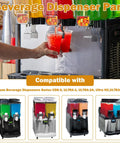 Ultra Plastic Front Auger Nose Bushing Replacement for Beverage Dispensers Hopper Assembly Fits CDS-3 ULTRA-1 ULTRA-2 ULTRA-2A front view