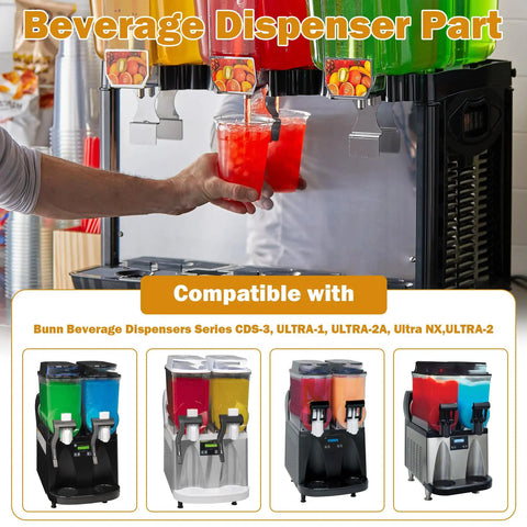 Ultra Plastic Front Auger Nose Bushing Replacement for Beverage Dispensers Hopper Assembly Fits CDS-3 ULTRA-1 ULTRA-2 ULTRA-2A front view