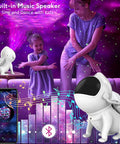 Nebula Star Projector For Bedroom With Bluetooth Speaker, Timer, Remote Control, and music dance scene with ambient lights