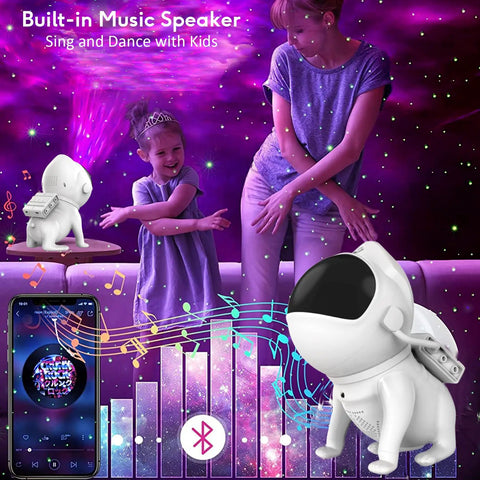 Nebula Star Projector For Bedroom With Bluetooth Speaker, Timer, Remote Control, and music dance scene with ambient lights