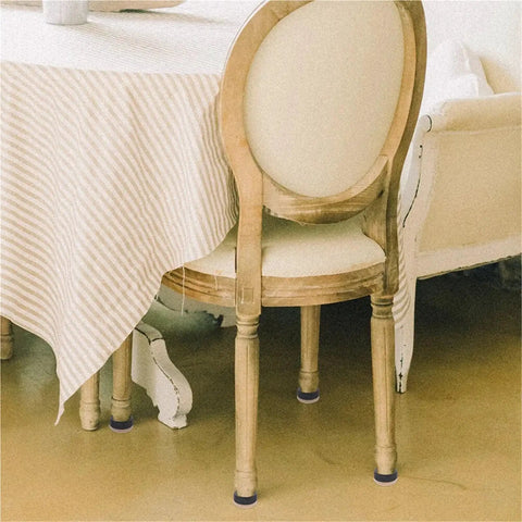 Chair with Heavy Duty Furniture Leveling Feet Set 20 Pieces No More Wobble Adjustable Table Chair Leg Supports in dining area