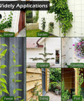 Heavy Duty Tension Wire Trellis Kit For Outdoor Gardens featuring climbing plants on walls, fences, and garden structures.