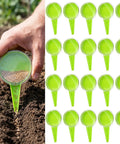 Mini Seed Spreader Handheld Seed Planter Tool 20 Pcs Kit With 5 Dial Settings for Small Flower and Vegetable Seeds Portable Garden Spreader in use