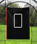 Backstop 4Ft By 6Ft Batting Cage Target Backdrop With Strike Zone For Baseball Softball Pitching Target Net Training Practice Tool Pro Grade Rectangular Weatherproof PVC Construction All Weather Durable Easy Setup And Portable