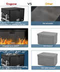 Comparison of Engpow Fireproof File Box With Lock And Zipper Pockets water resistant and fireproof vs other non-secure boxes.