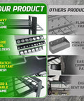 Comparison of Garage Wall Mount Tool Organizer with heavy duty frame, tool holders, and scratch resistant finish versus others