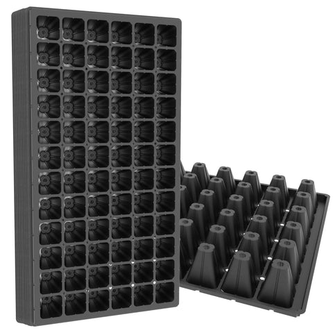 10 Pack 72 Cell Seed Starter Trays With 1.75 Inch Deep Plugs For Seedlings, Thick Durable Seedling Trays With Drainage Holes