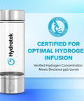 Portable Hydrogen Water Bottle With SPE PEM Tech Ionized Water On The Go 420 Ml, lab-tested certification feature