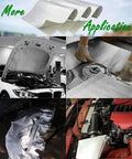 Automotive Heat Shield Heavy Duty 12 By 12 Inch Aluminum Backed Aluminized Fiberglass Insulation Reflective Barrier applications