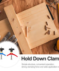 T Track Hold Down Clamp Set With T Slot Clips And T Screws Quick Act Carpentry Track Clamps For Woodworking And DIY Kit
