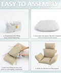 Assembly guide for Weatherproof Egg Chair Cushion With 8 Secure Straps Water Repellent Faux Linen Cover Removable And Machine Washable