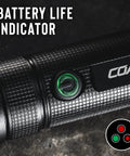 G60R 1000 Lumen Waterproof Rechargeable LED Flashlight Two Pack With Twist Focus Optic power button and battery indicator