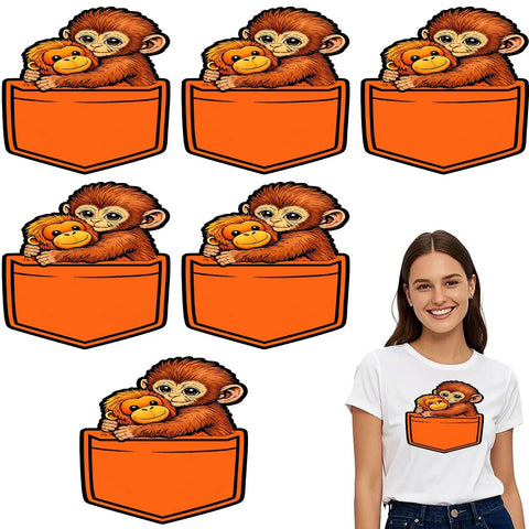 Dope Monkey Punchs Oranges Pockets DTF Transfers Pack for DIY T-Shirts, 7x7 heat transfer stickers on clothing