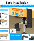 Under Desk Cable Management Tray With Fabric Wire Organizer Clamp Or Screw Mount Hidden Cord Raceway installation guide