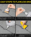 All Season Concrete Crack Filler for Driveways Walkways and Patios DIY Friendly Patch Up Waterproof Repair Sealant application steps