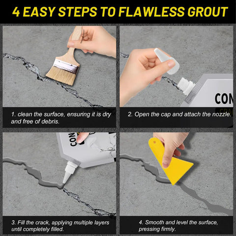 All Season Concrete Crack Filler for Driveways Walkways and Patios DIY Friendly Patch Up Waterproof Repair Sealant application steps