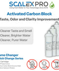 Game Changer 10in Water Filter Replacement with NAC Scale Prevention and Coconut Shell Carbon Block Filtration Eliminates Chlorine and Odors