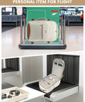 40L Travel Backpack For Men And Women, Waterproof, Airline Approved Carry On shown as personal item at airport checkpoint.