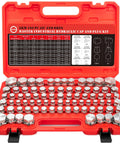 Heavy Duty Pro Grade Hydraulic Cap And Plug Kit With JIC And ORFS Fittings in red case, 160-piece set