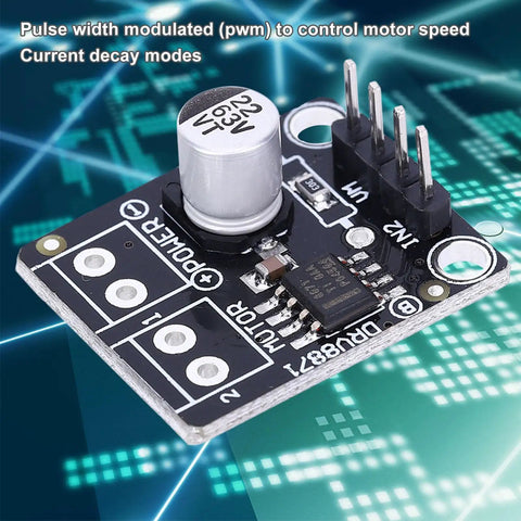 3.6A DC PWM Motor Driver Module With H Bridge For Small Machines close-up view showing components and labels