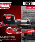 2000 Lb 12V Electric Winch with Steel Cable, Hook and Corded Remote showcasing compact design for trailers and ATVs.