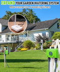 WiFi And Ethernet Enabled Water Timer Gateway for Sprinklers and Drip Irrigation Never Offline HWG040 Hub shown in garden setup