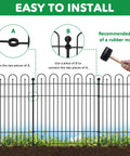 Installation guide for Durable No Dig Garden Fence With Gate 32 Inch Tall Panels 29 Inch Wide Each 10 Panels Rustproof Metal Outdoor Barrier