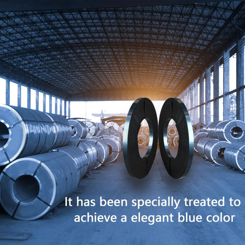 Beefy Bluing Steel Strapping Coil 3/4 Inch Wide 0.020 Inch Thick 2150 Feet 1800 Lbs Break Strength Heavy Duty Pallet Strapping Roll 2 Coils